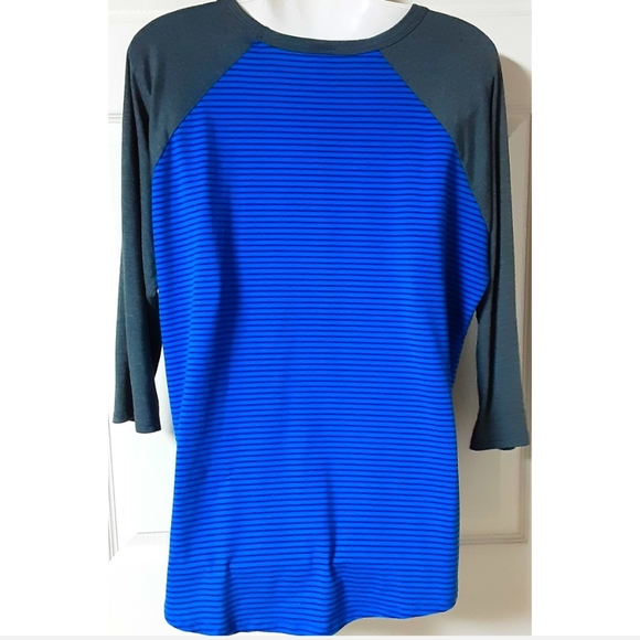 Lularoe Top Randy Baseball Style Raglan Sleeve Scoop Neck Size Large EUC - Picture 6 of 9